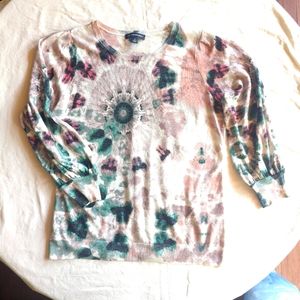 I.N.C Lightweight Sweater in Pink and Green 1X